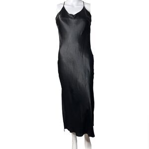 Top Shop Silky Criss Cross Back Formal Dress Black Size 4
